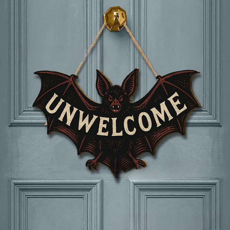 Halloween Bat Wooden Ornament Wall Door Party Scene Decoration