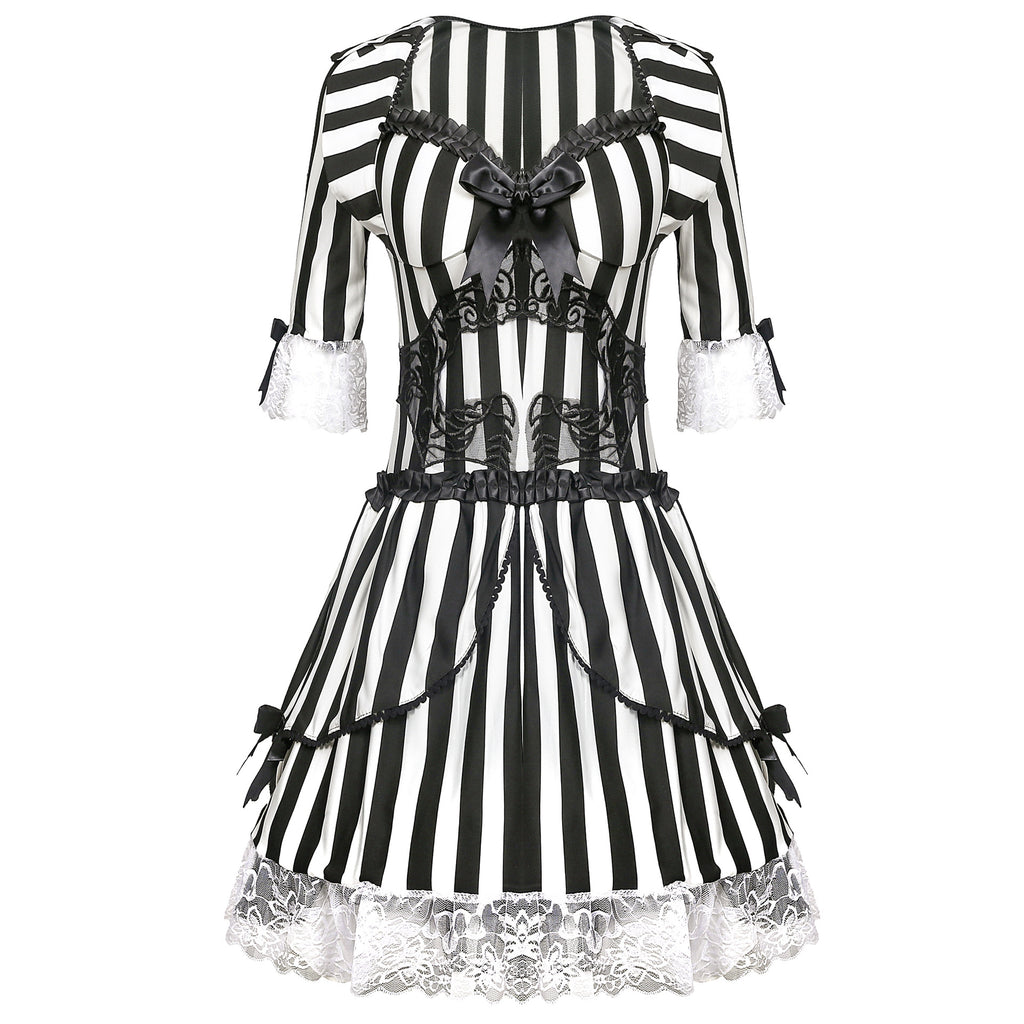 Halloween Striped Devil Costume Vampire Clothing Zombie Grim Reaper Ghost Bride Evil Clown Outfit