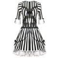 Halloween Striped Devil Costume Vampire Clothing Zombie Grim Reaper Ghost Bride Evil Clown Outfit