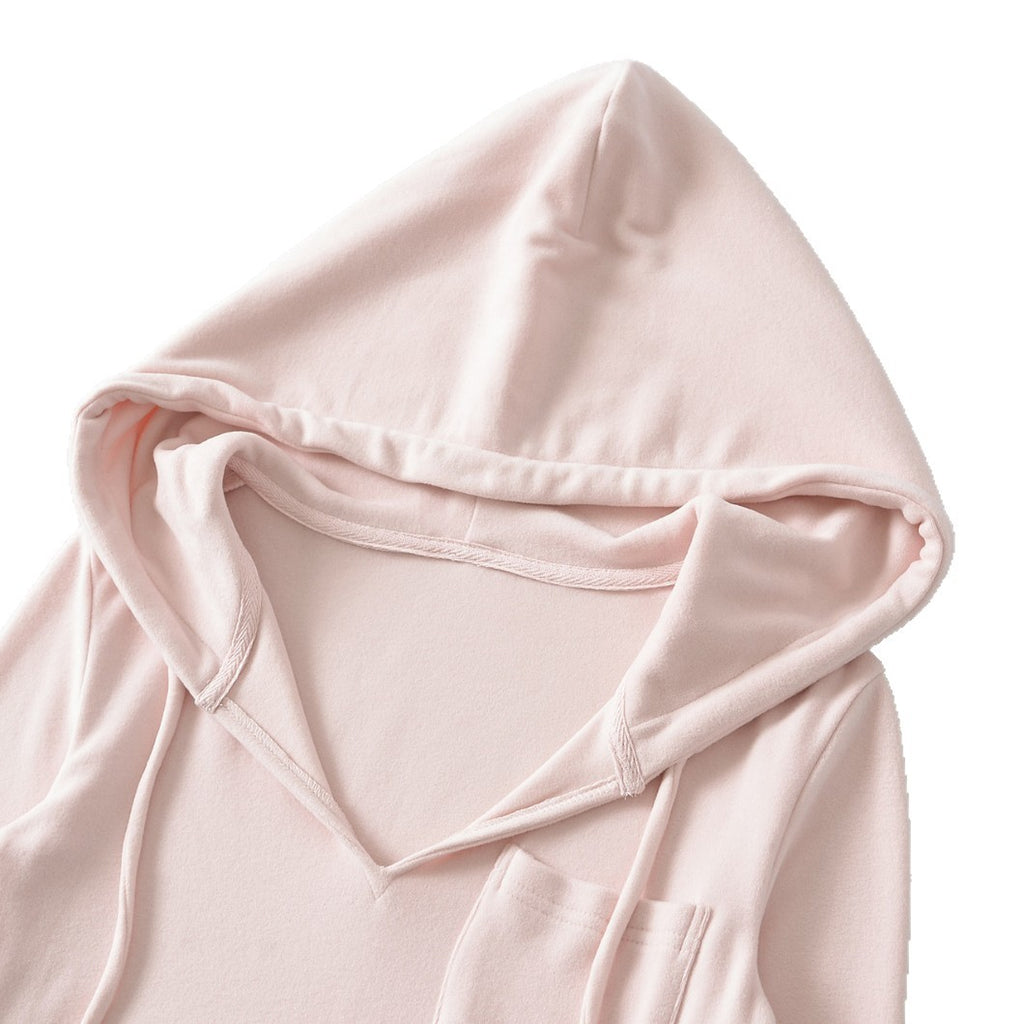 Women's Hooded Sweatshirt Warm De-wool Slim Fit Casual Top