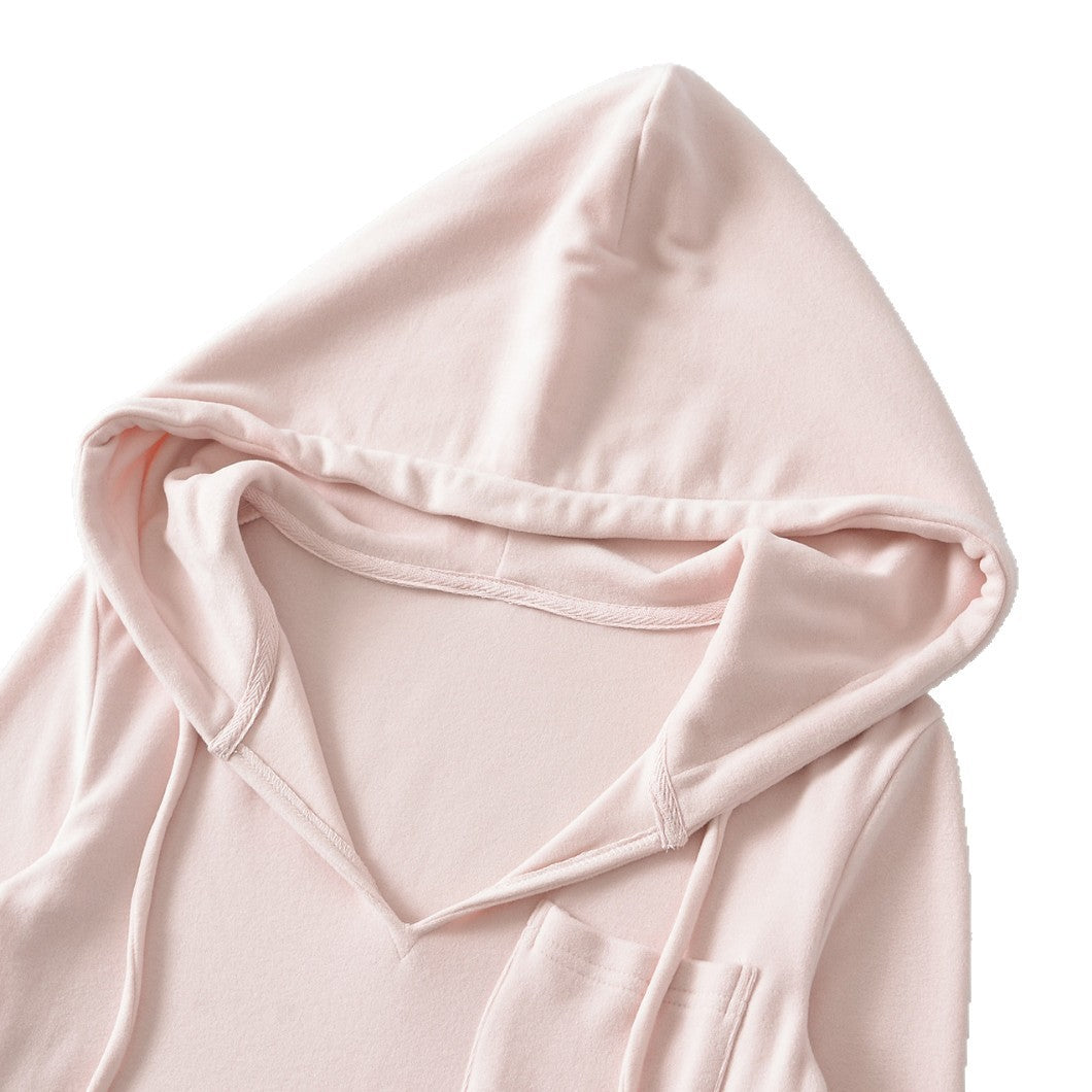 Women's Hooded Sweatshirt Warm De-wool Slim Fit Casual Top