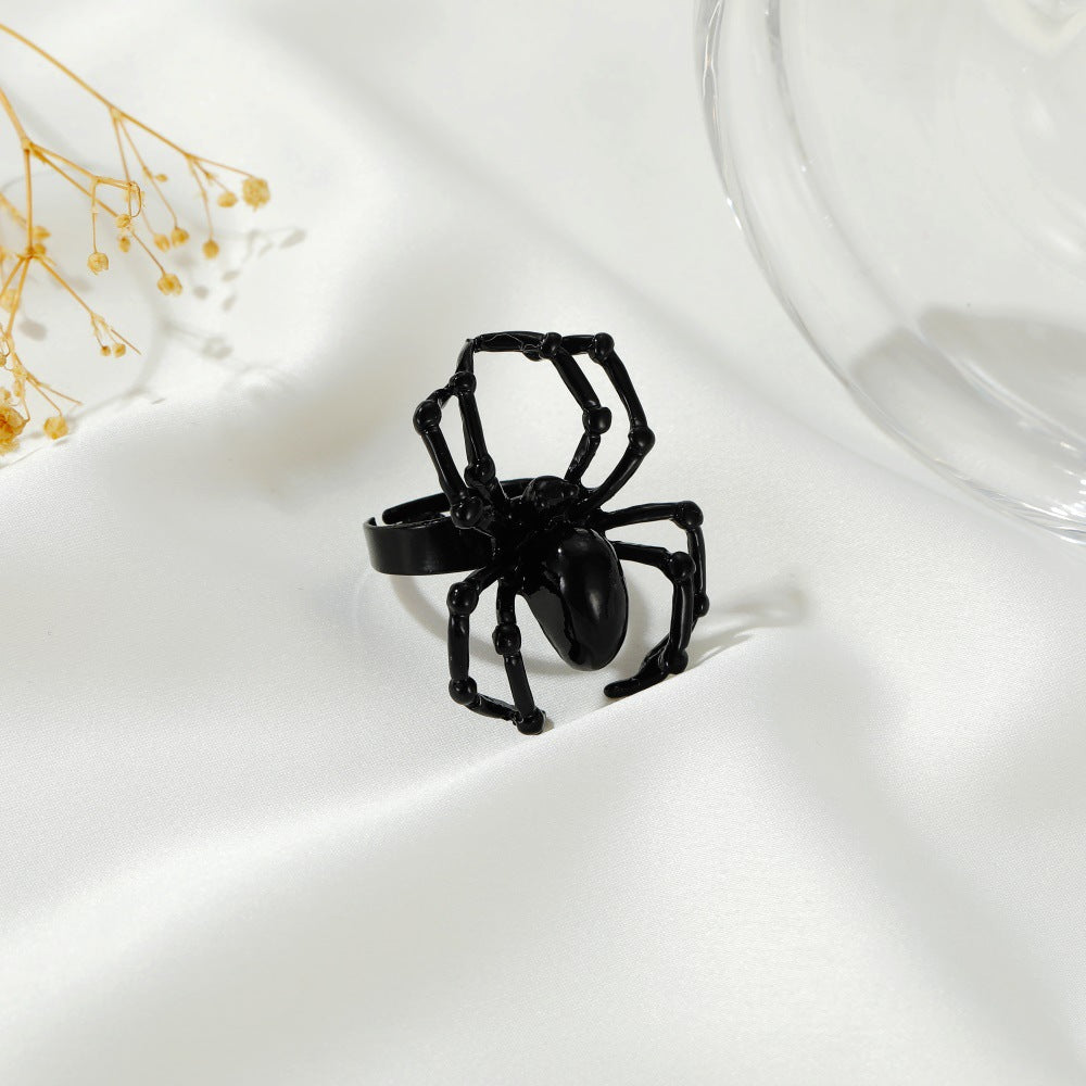 Simulated Spider Ring Halloween Prop Ring Ghost Festival Trick Ornament