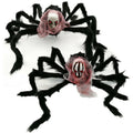 Large Skull Halloween Plush Giant Spider Decoration Haunted House Yard Props