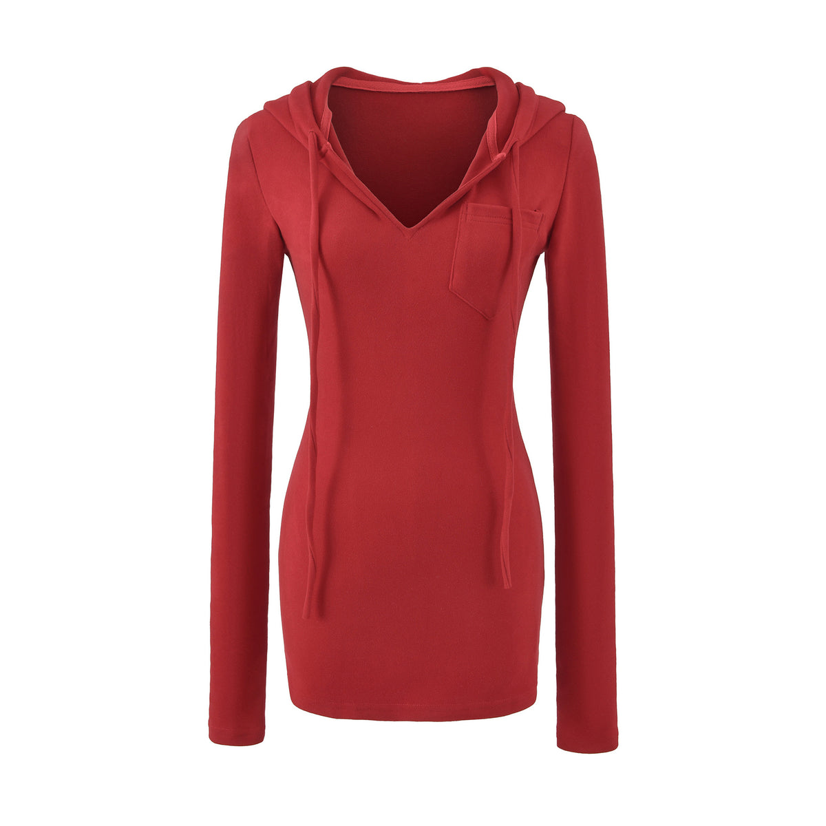 Women's Hooded Sweatshirt Warm De-wool Slim Fit Casual Top