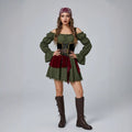 Halloween Adult Medieval Vintage Women's Pirate Cosplay Caribbean Pirate Stage Costume