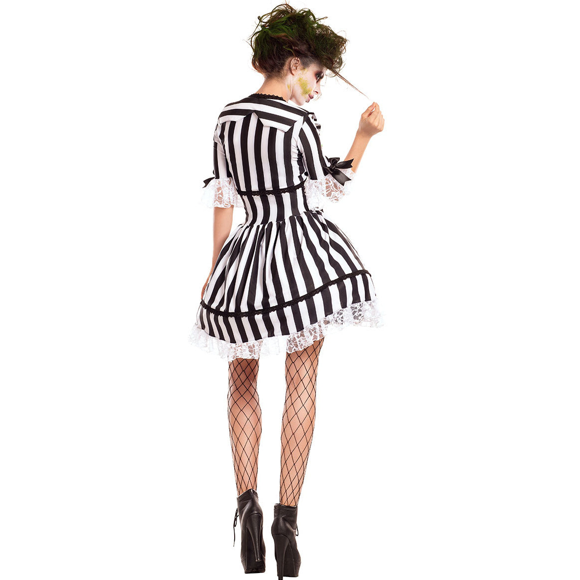 Halloween Striped Devil Costume Vampire Clothing Zombie Grim Reaper Ghost Bride Evil Clown Outfit