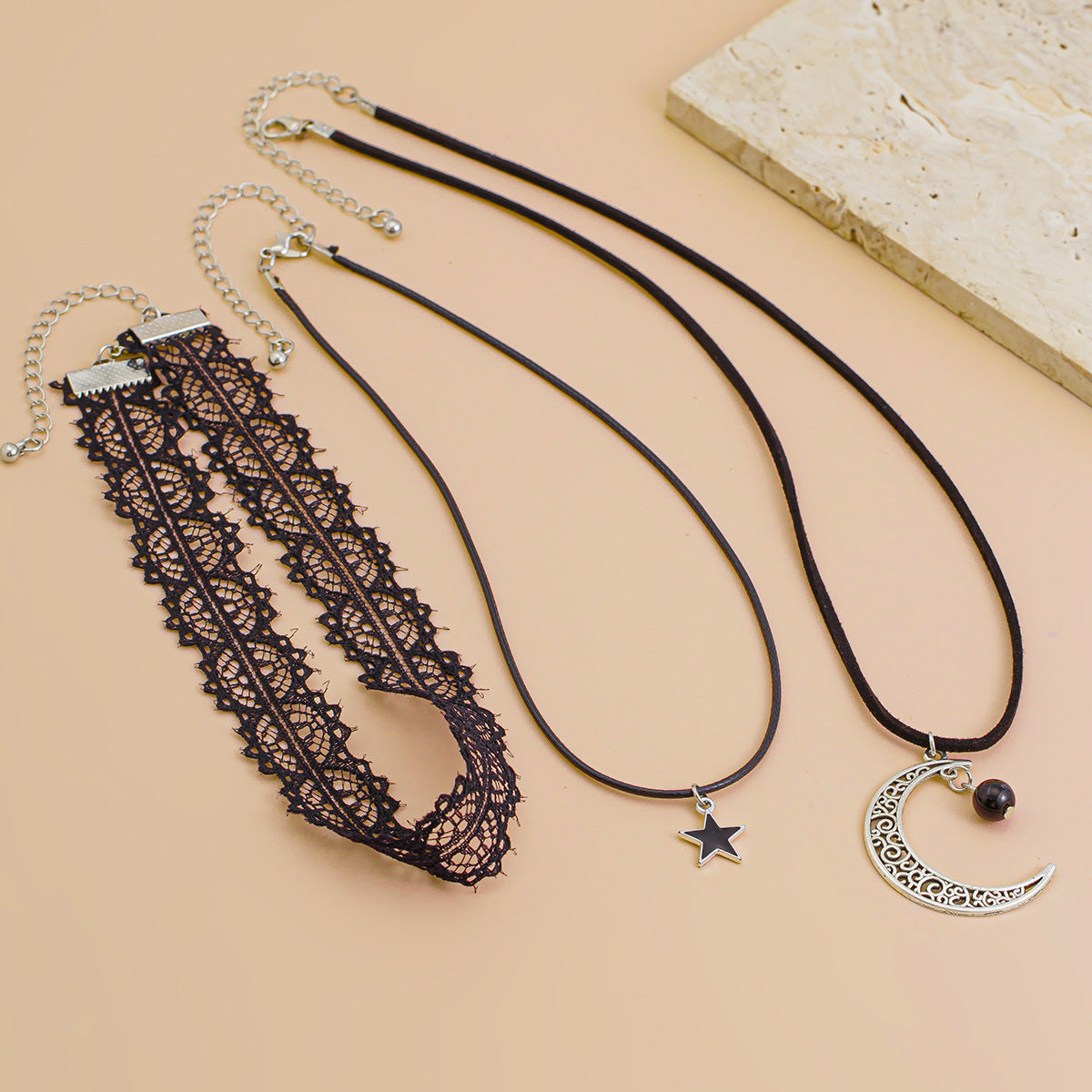 Palace style Lolita lace necklace Halloween retro multi-layer collarbone chain for women