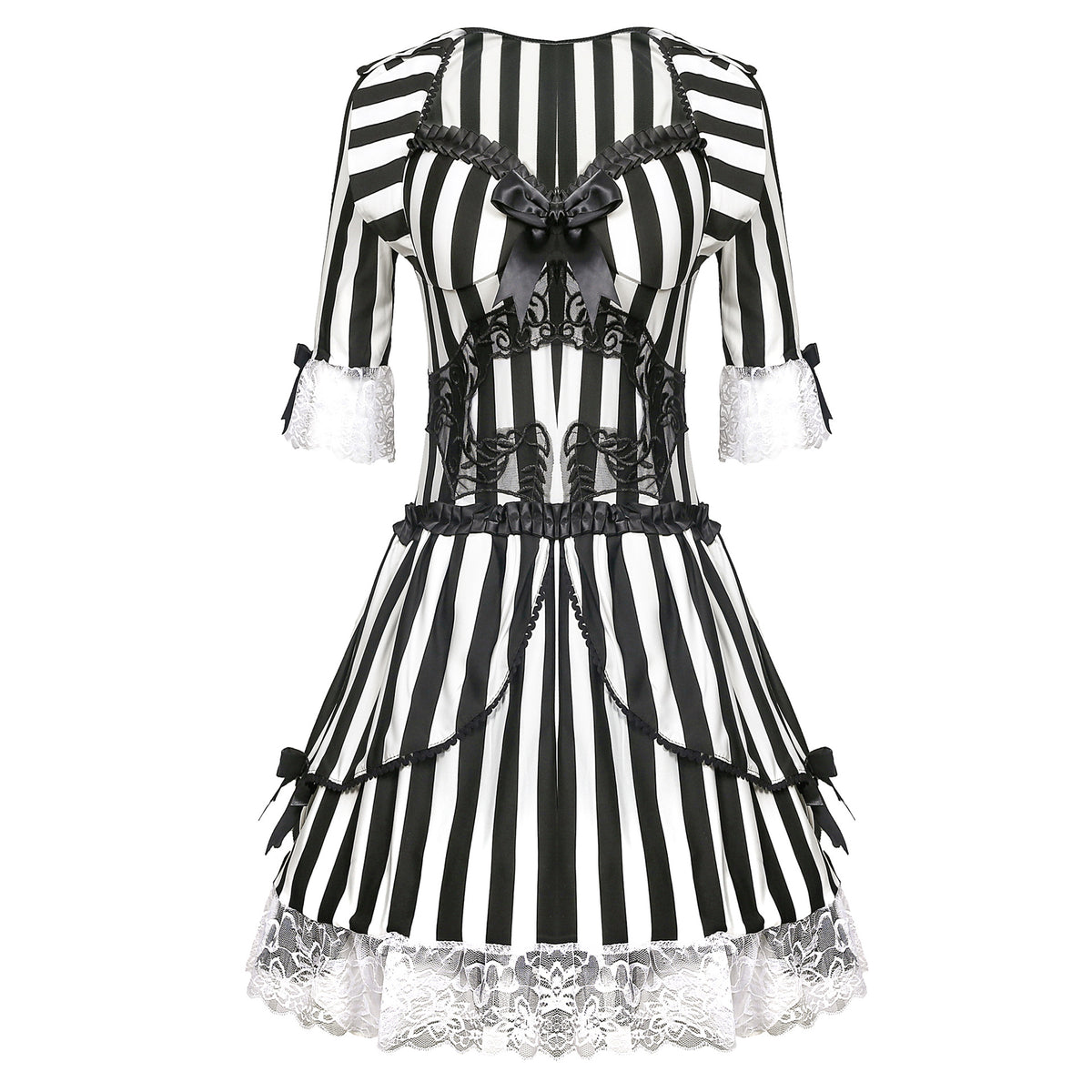 Halloween Striped Devil Costume Vampire Clothing Zombie Grim Reaper Ghost Bride Evil Clown Outfit