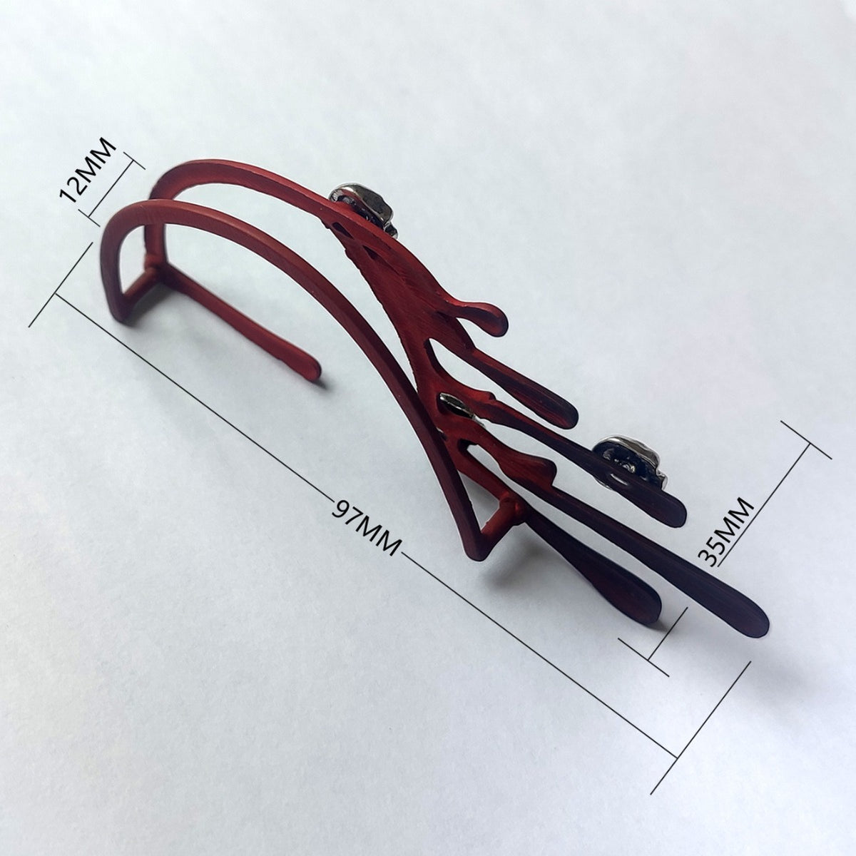 Halloween earrings exaggerated lava earrings retro wine red personality cold style earrings