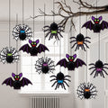 Halloween Decorative Hanging Ornament Spider Bat Honeycomb Ball Pendant 3D Spider Honeycomb Decoration