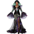 Fantasy Dark Witch Mermaid Cosplay Costume for Halloween Party Performance Dress