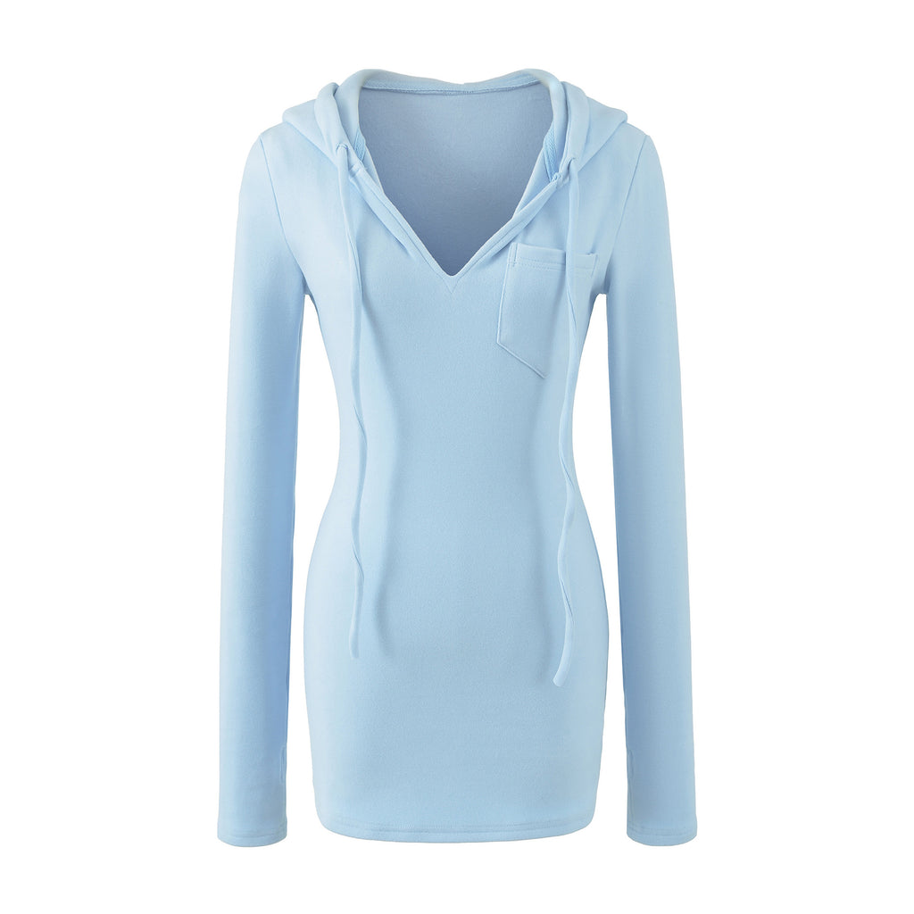 Women's Hooded Sweatshirt Warm De-wool Slim Fit Casual Top
