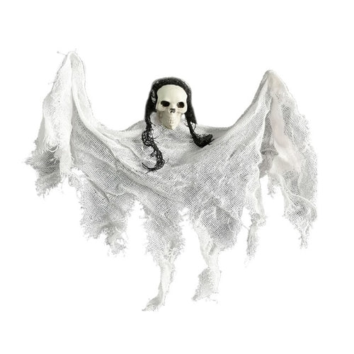 Creepy Skeleton Face Skull Head Hanging Ghost Decoration Horror Haunted House Halloween Props Supplies