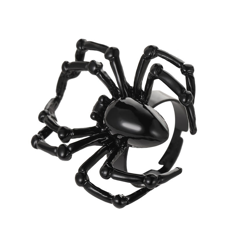 Simulated Spider Ring Halloween Prop Ring Ghost Festival Trick Ornament