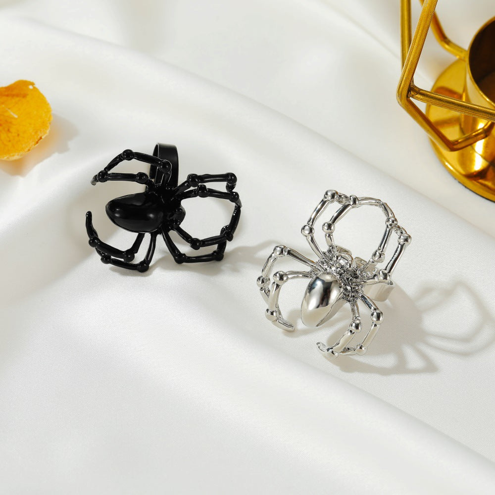 Simulated Spider Ring Halloween Prop Ring Ghost Festival Trick Ornament
