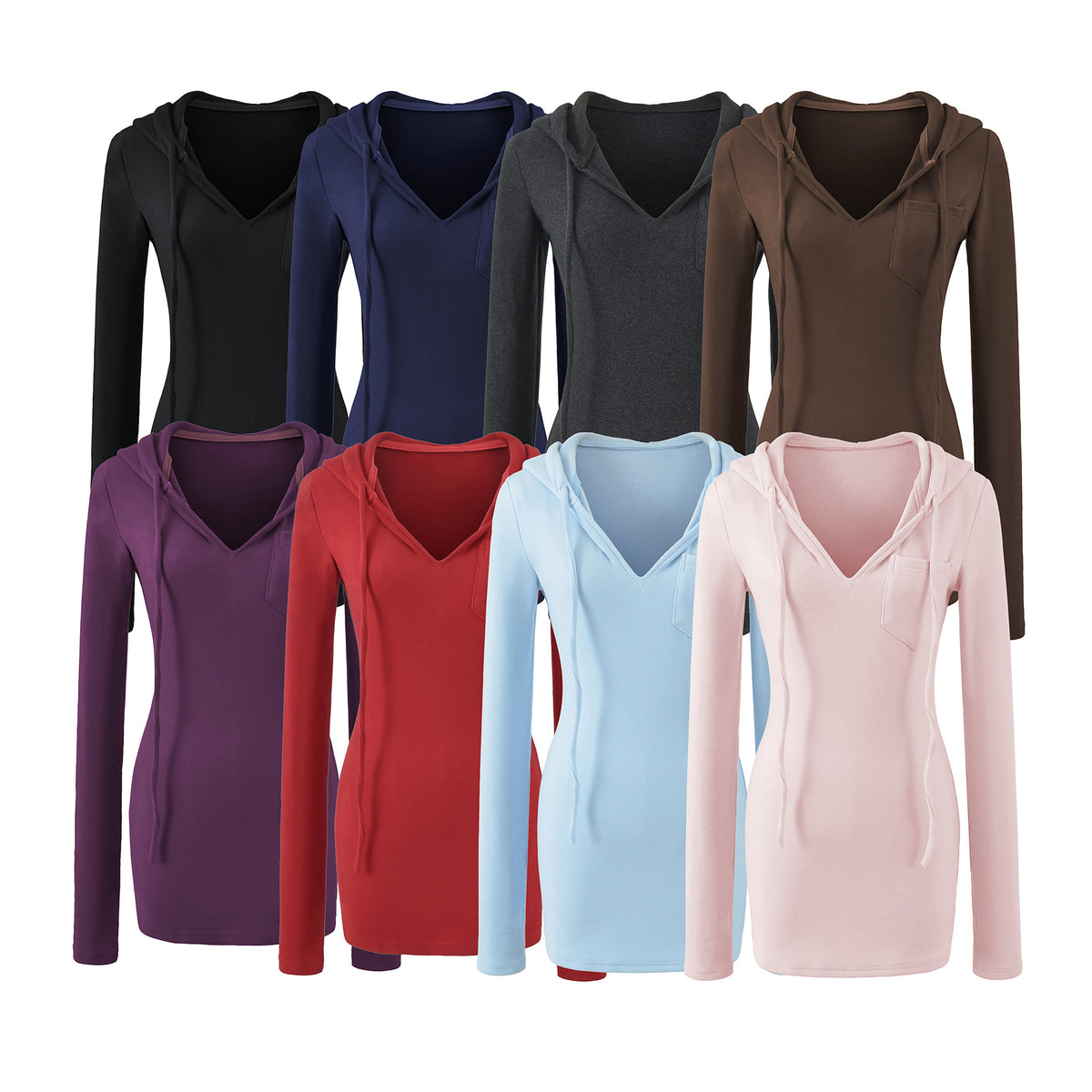 Women's Hooded Sweatshirt Warm De-wool Slim Fit Casual Top