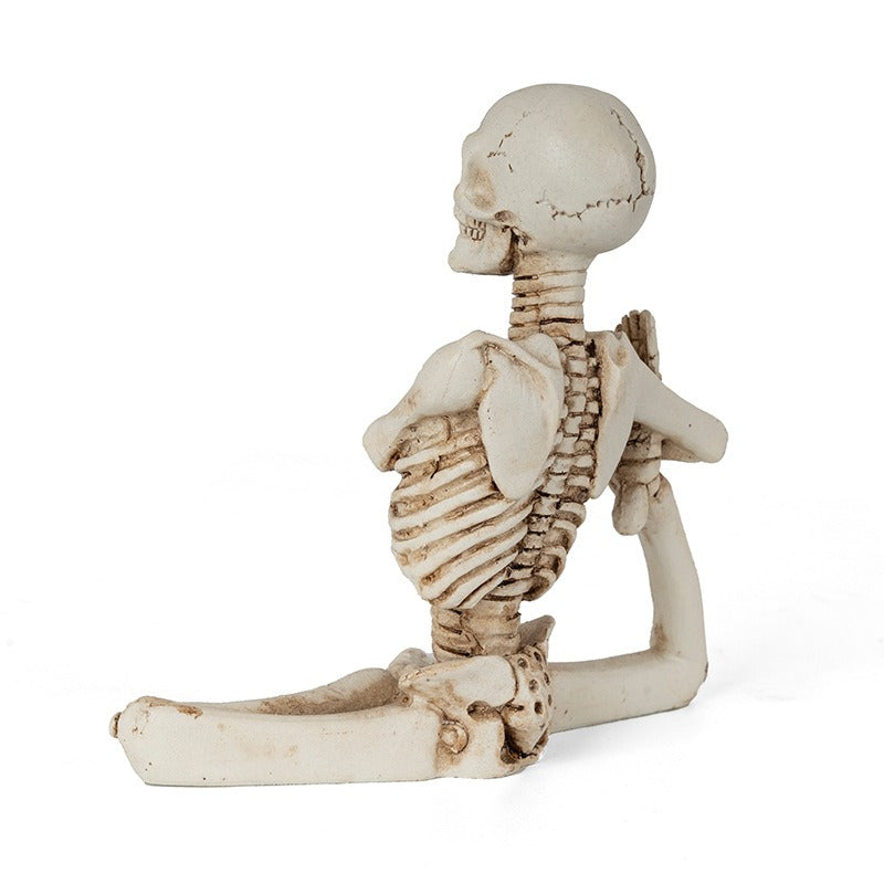 Yoga Skull Figure Decoration Ornament Skeleton Resin Craft Small Decoration