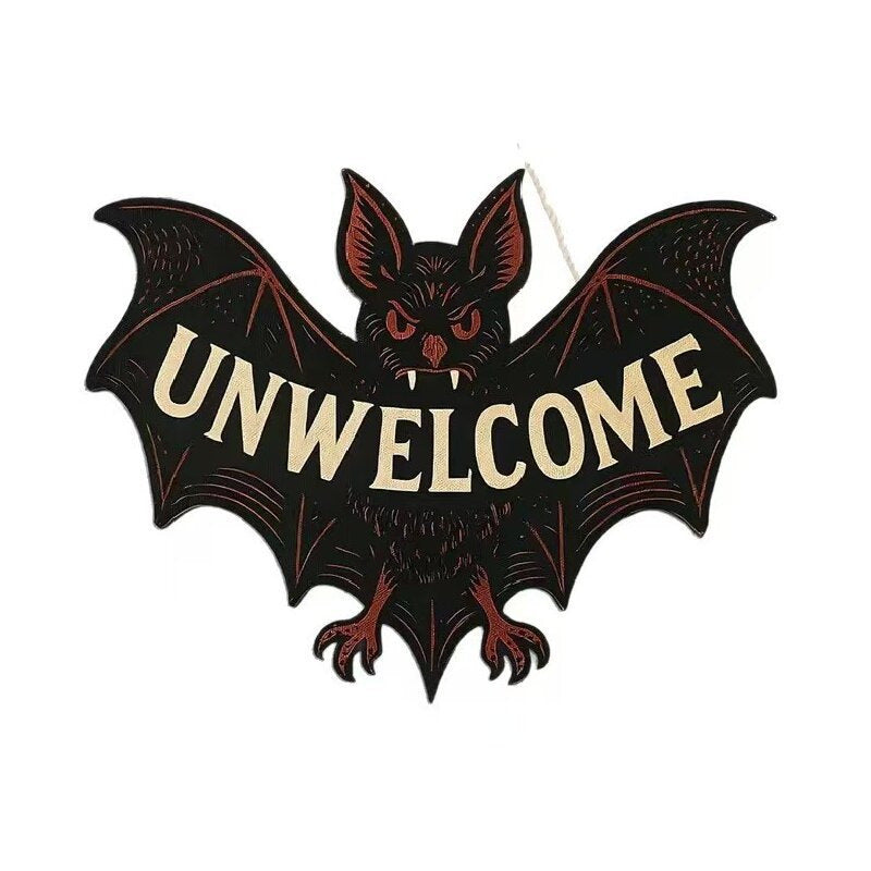 Halloween Bat Wooden Ornament Wall Door Party Scene Decoration